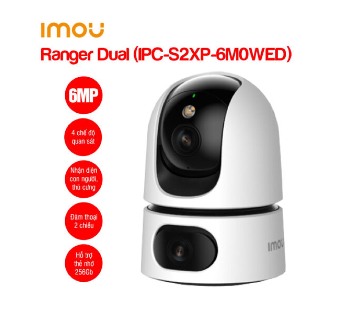 Camera Wifi iMOU Ranger Dual 6MP IPC-S2XP-6M0WED 2 mắt