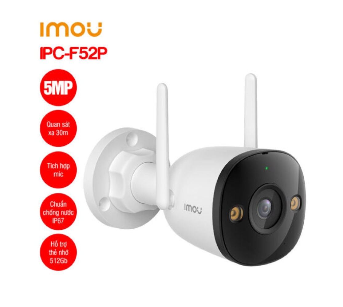 Camera Wifi ngoài trời IMOU IPC-F52P 5MP